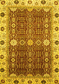 Abstract Yellow Modern Rug, abs3224yw