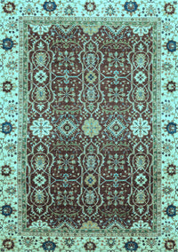 Abstract Light Blue Modern Rug, abs3224lblu