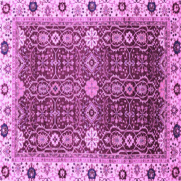 Square Machine Washable Abstract Purple Modern Area Rugs, wshabs3224pur