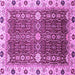 Square Machine Washable Abstract Purple Modern Area Rugs, wshabs3224pur