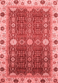 Abstract Red Modern Rug, abs3224red