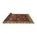 Sideview of Abstract Saffron Red Modern Rug, abs3225