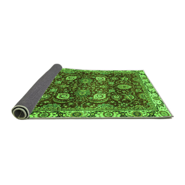 Sideview of Abstract Green Modern Rug, abs3225grn