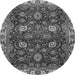 Round Abstract Gray Modern Rug, abs3225gry