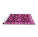 Sideview of Machine Washable Abstract Pink Modern Rug, wshabs3225pnk