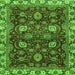 Square Abstract Green Modern Rug, abs3225grn