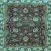 Square Abstract Light Blue Modern Rug, abs3225lblu