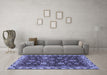 Machine Washable Abstract Blue Modern Rug in a Living Room, wshabs3225blu