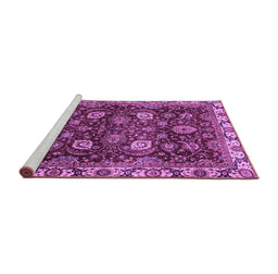 Sideview of Machine Washable Abstract Purple Modern Area Rugs, wshabs3225pur