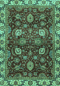 Abstract Turquoise Modern Rug, abs3225turq