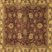 Square Abstract Brown Modern Rug, abs3225brn