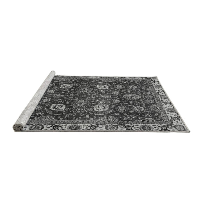 Sideview of Machine Washable Abstract Gray Modern Rug, wshabs3225gry