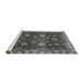 Sideview of Machine Washable Abstract Gray Modern Rug, wshabs3225gry