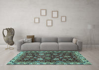 Machine Washable Abstract Light Blue Modern Rug, wshabs3225lblu