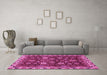 Machine Washable Abstract Pink Modern Rug in a Living Room, wshabs3225pnk