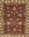 Abstract Saffron Red Modern Rug, abs3225