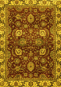 Abstract Yellow Modern Rug, abs3225yw