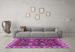 Machine Washable Abstract Purple Modern Area Rugs in a Living Room, wshabs3225pur