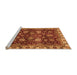 Sideview of Machine Washable Abstract Orange Modern Area Rugs, wshabs3225org