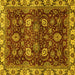 Square Machine Washable Abstract Yellow Modern Rug, wshabs3225yw