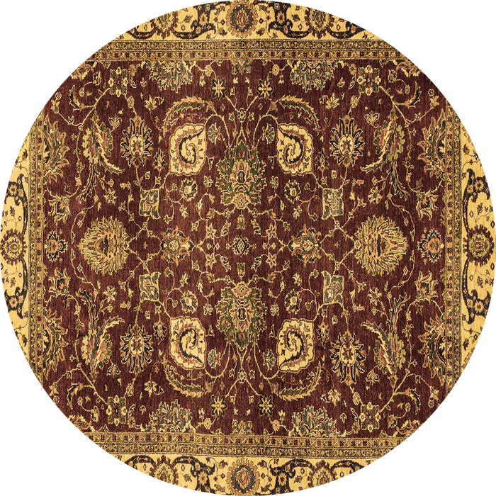 Round Machine Washable Abstract Brown Modern Rug, wshabs3225brn