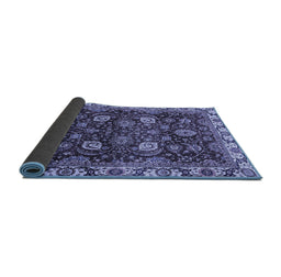 Sideview of Abstract Blue Modern Rug, abs3225blu
