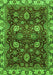 Machine Washable Abstract Green Modern Area Rugs, wshabs3225grn