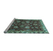 Sideview of Machine Washable Abstract Light Blue Modern Rug, wshabs3225lblu