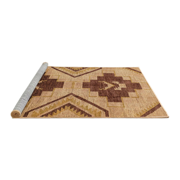 Sideview of Machine Washable Abstract Red Rug, wshabs3226