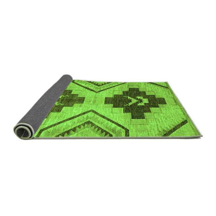 Sideview of Abstract Green Modern Rug, abs3226grn