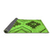 Sideview of Abstract Green Modern Rug, abs3226grn