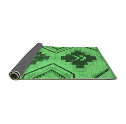 Sideview of Abstract Emerald Green Modern Rug, abs3226emgrn