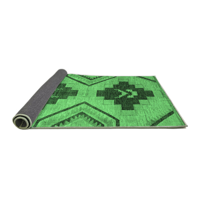 Sideview of Abstract Emerald Green Modern Rug, abs3226emgrn