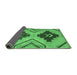 Sideview of Abstract Emerald Green Modern Rug, abs3226emgrn