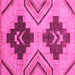 Square Machine Washable Abstract Pink Modern Rug, wshabs3226pnk