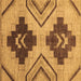 Square Abstract Brown Modern Rug, abs3226brn