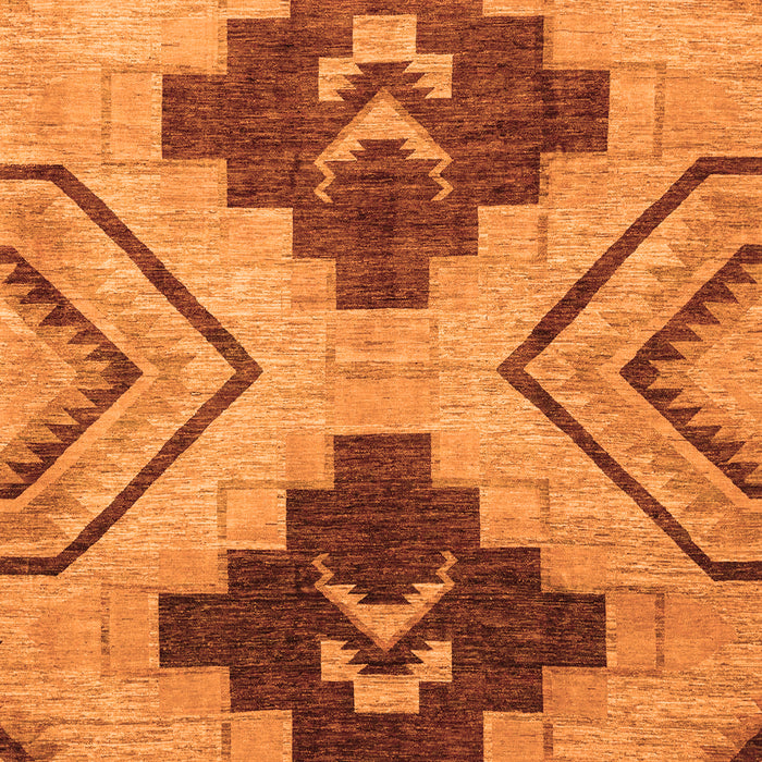 Machine Washable Abstract Orange Modern Area Rugs, wshabs3226org