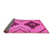 Sideview of Abstract Pink Modern Rug, abs3226pnk