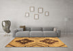 Machine Washable Abstract Brown Modern Rug in a Living Room,, wshabs3226brn