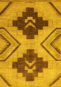 Abstract Yellow Modern Rug, abs3226yw