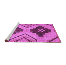 Sideview of Machine Washable Abstract Purple Modern Area Rugs, wshabs3226pur