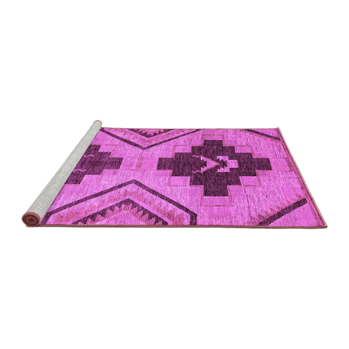 Sideview of Machine Washable Abstract Purple Modern Area Rugs, wshabs3226pur
