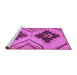 Sideview of Machine Washable Abstract Purple Modern Area Rugs, wshabs3226pur