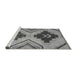 Sideview of Machine Washable Abstract Gray Modern Rug, wshabs3226gry