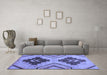 Machine Washable Abstract Blue Modern Rug in a Living Room, wshabs3226blu