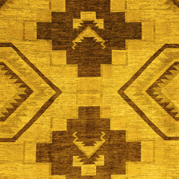 Machine Washable Abstract Yellow Modern Rug, wshabs3226yw