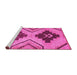 Sideview of Machine Washable Abstract Pink Modern Rug, wshabs3226pnk