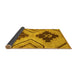 Sideview of Abstract Yellow Modern Rug, abs3226yw