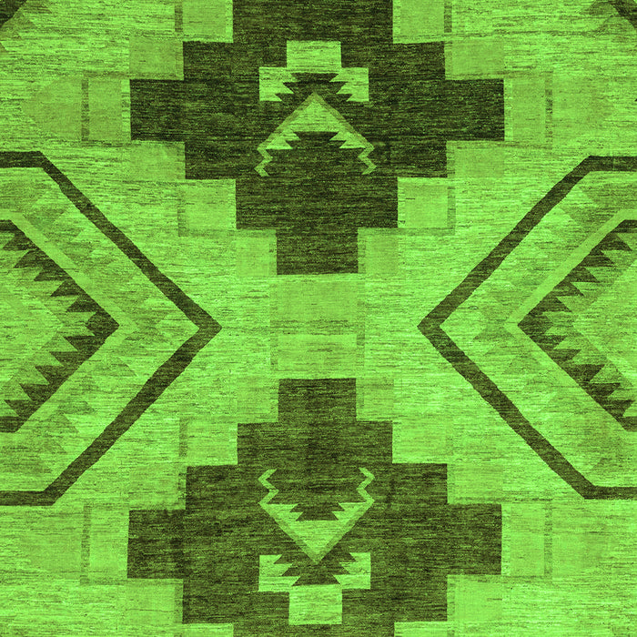 Machine Washable Abstract Green Modern Area Rugs, wshabs3226grn