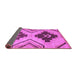 Sideview of Abstract Purple Modern Rug, abs3226pur